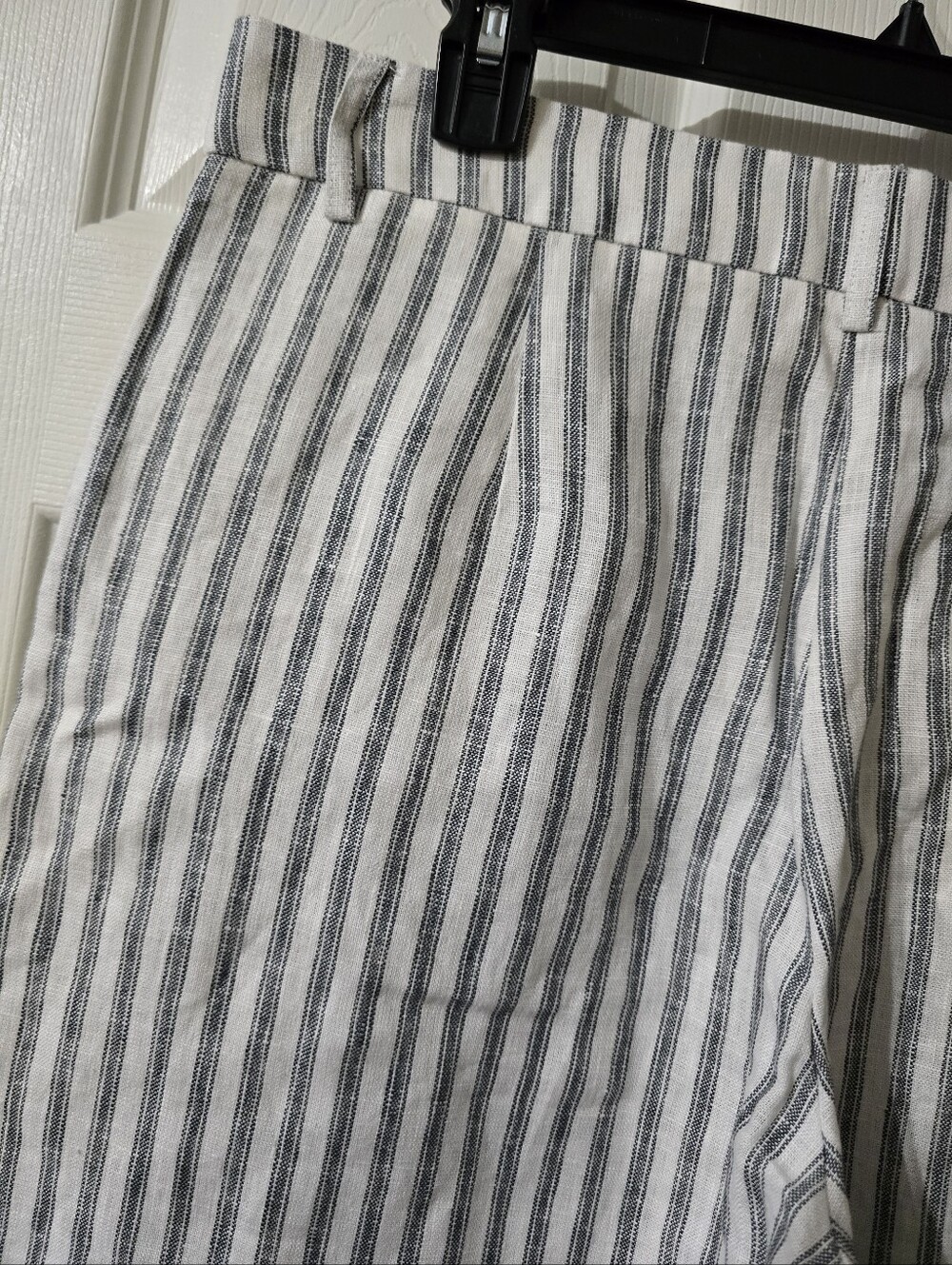 Reformation | Carter Linen Mid Rise Wide Leg Striped Trouser Pants, Sz 8, EUC! - Picture 11 of 15